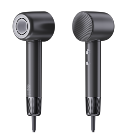 Secador de Pelo Iónico HD-202 de 110.000 RPM Negro con Boquilla Concentradora de Aire Patentada