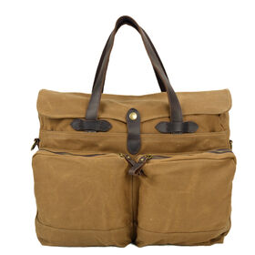 Wholesale soft oil wax canvas men's bag, business canvas briefcase