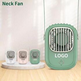 Custom Logo Summer Trends 3 Gears Adjustment Personal Hand Held Fan Mini Portable Neck Rechargeable Hanging Neck Fan