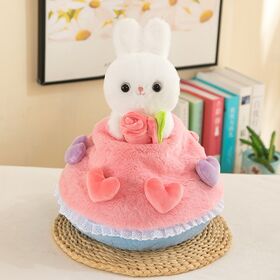 Ramo de flores de peluche con diseño de conejo princesa, regalo de San Valentín