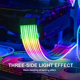 كابل RGB 2 * 8Pin ، وصلات كابلات مزود الطاقة RGB القابلة للعنونة ، لتزيين ARGB لحافظة الكمبيوتر