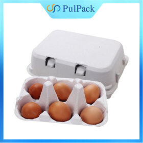 Bandejas de Huevos de Papel, Biodegradables, de Pulpa Moldeada, para 6/8/15/20 Huevos - Fabricante Líder
