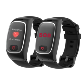 Pulsera 4G GPS para ancianos con alerta de detección automática de caídas, ayuda médica SOS, rastreador telefónico con monitoreo de salud/integración de servidor
