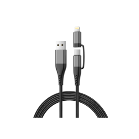 Factory Wholesale 3 In 1 Charging Cable Data Wire Micro Usb Type-c 8pin Fast Charge Three-in-one Nylon Braided Data Cable