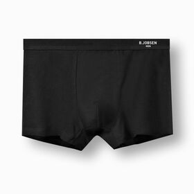 male vibrating boxers Shots Ouch! Vibrating Strap-on Boxer Black main image 1