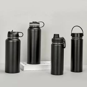 Garrafas de água esportivas isoladas de aço inoxidável de 650 ml, garrafa de água de boca larga de 22 oz para presente de Natal e uso diário