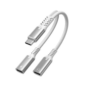OEM,ODM factory,Sunlike USB C-PD+Audio splitter cable,PD 60W,DAC chip,High fidelity,3.5mm or Type C audio port,support USB 2.0