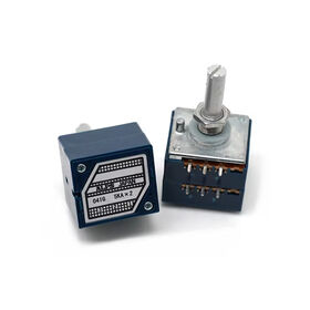 Lot De 10 Potentiomètres Rotatifs Stéréo RK12 - B10K/B20K/B50K/B100K, 6 Broches, Métal - Pour Contrôle Volume Audio