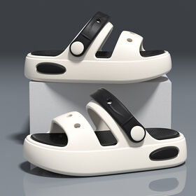 Nouveaux Styles de Sandales de Plage Personnalisées, Slides Souples et Plates en Caoutchouc, avec Support de la Voûte Plantaire et Amorti pour l'Été