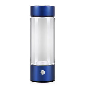 Portable hydrogen H2 generator water bottle cup hydrogen rich glass alkaline health maker type-c USB charging glass cups