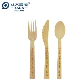 YADA Factory Price Natural Bamboo Cutlery Fork Disposable Bamboo Cutlery 170mm For Food Take away