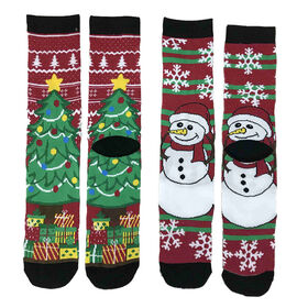 Cheap Price Polyester velvet socks Children's Christmas socks 100% polyester tree and snowman logo jacquard children's socks