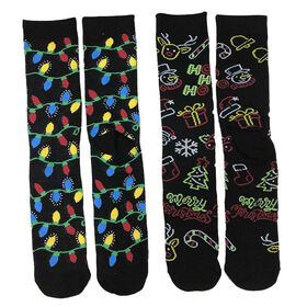 Promotional price Custom designed polyester spandex non-slip grip socks，Gift jacquard and led lights