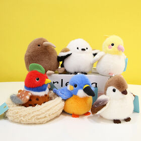 Wholesale bird animal plush toys keychain plush toys parrot plush pendants