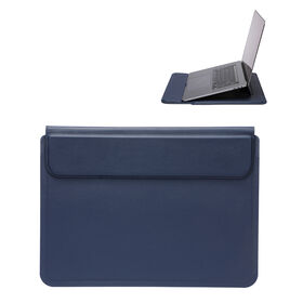 Housse de protection pour ordinateur portable en similicuir avec fermeture magnétique, support réglable pour ordinateur 13-14 pouces, sacoche antichoc pour tablette