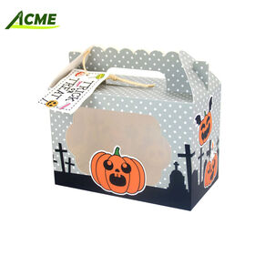 2024 Wholesale Tote Box Cake Box Halloween Candy Chocolate Packaging Box With Clear Window