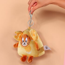Grosir Gantungan Kunci Plush Tom and Jerry, Gantungan Kunci Keju Kartun, Gantungan Tas