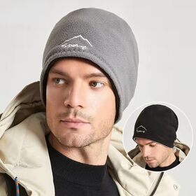 Wintermützen im Europa-Amerika-Stil für Herren, Outdoor-Beanie-Mütze, doppelseitiges Polar-Fleece, Ohrenschutz, warme Ohrenmütze
