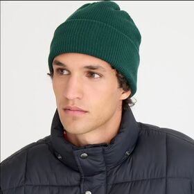 Custom Logo Men's 100% Cotton Knitted Winter Hat Beanie hats for men's