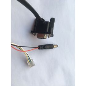 RJ12 (6P4C) to DB9-pin Flat Cable,with DC jacket cable assemble