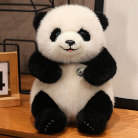 Realistic panda plush toys soft cute panda plush toy parent-child gift