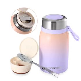 700ml Wide Mouth Lunch Thermos with Handle Food Jar for Kid, Stainless Steel Vacuum Insulated Food Storage Container