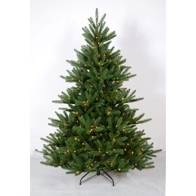 Arbre de Noël artificiel à LED avec neige, 180 cm, PVC/PE vert avec pommes de pin, ODM à bas prix 2024