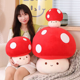 Cute shiitake mushroom throw pillows kids mushroom plush toy cushions
