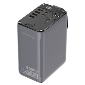 KONFULON Nouvelle Batterie Externe Portable 80000mAh avec LCD 30W + Lampe - Idéal pour Grossistes