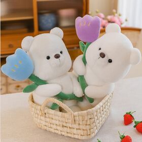 Oso de peluche de tulipán al por mayor, regalos de cumpleaños para niños