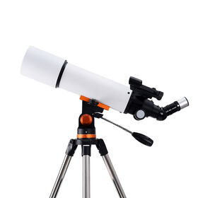 Refractor telescope 300x magnification 90mm objective lens 600mm focal length