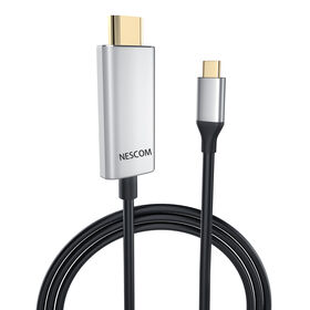 Adaptateur Femelle Portable USB-C vers HDMI 4K, Boîtier en Aluminium, Prend en Charge la Norme de Protection de Contenu HDCP 2.2