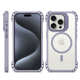 Nouvelle coque personnalisée antichute pour iPhone 15 Pro avec support de caméra magnétique en TPU
