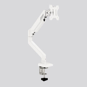 FREELIFT 13''-34'' White Monitor Arm LCD Gas Spring Adjustable Single Monitor Mount Wholesale Computer Monitor Stand