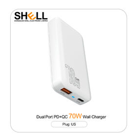 Chargeur mural GaN haute puissance 70 W, chargeur multifonctionnel universel 1C1A pour téléphone portable, chargeur de voyage pour téléphone portable