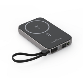 Batería Externa Inalámbrica Magnética 10000mAh, Carga Inalámbrica 15W Máx. con Cable Integrado, Power Bank para Teléfono Móvil PS-725C