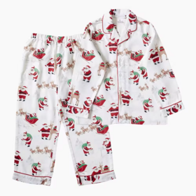 Pyjamas de Noël en Bambou Bio pour Tout-Petits - Vêtements de Nuit Durables pour Bébés - Ensemble de Pyjama Deux Pièces