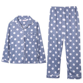 Pakaian tidur katun wanita, piyama keluarga serasi, piyama formal, gaun tidur wanita, set piyama lucu, piyama kain kasa, piyama bambu