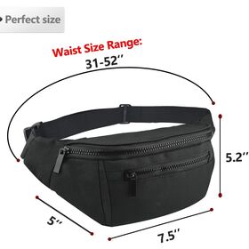 Riñonera para Hombre Mujer, Bolso Cruzado de Cintura, Riñonera para Viajes, Senderismo, Correr, Ciclismo, Fácil de Llevar Cualquier Teléfono, Billetera