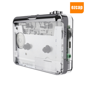 Ezcap218PT With Transparent Housing Portable Super USB Cassette Capture Cassette Tape to MP3 Converter Walkman Player Recorder