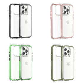 Nouvelle conception 2024 Coque de téléphone transparente anti-choc Airbag TPU PU PE Coque de téléphone magnétique transparente anti-chute