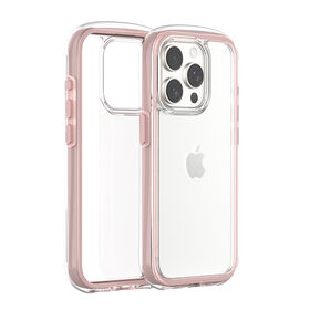 Vente en gros d'usine Coque transparente gonflable à coussin d'air antichoc avec revêtement protecteur au toucher spongieux pour iPhone 15 Pro