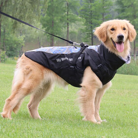Veste Imperméable pour Animaux de Compagnie avec Harnais et Col en Fourrure, Vêtements pour Chiens pour Temps Froid en Gros