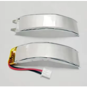 Batería Lipo curva recargable 3.7V 30mAh 40mAh de tamaño mini con PCM, batería lipo de arco para dispositivos portátiles, fabricada a medida.