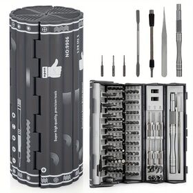 Juego de 128 Destornilladores de Precisión con Eje Flexible, Kit de Herramientas de Reparación Portátil Profesional