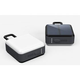 Wasserdichte Powerbank mit Solarpanel und bunten LEDs für Outdoor-Aktivitäten - Solar Powerbank mit hoher Kapazität