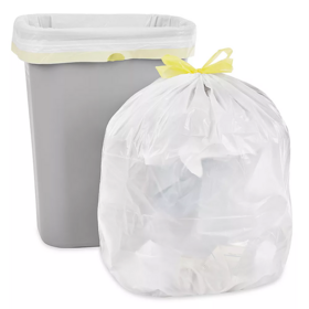 High Quality customized Drawstring trash bags Black drawstring garbage bag with spout seal