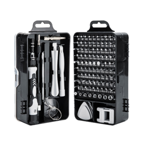 Juego de destornilladores manuales 115 en 1 para reparaciones domésticas, juego de herramientas con destornillador magnético y accesorios completos