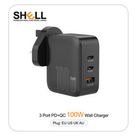 Leistungsstarkes, kundenspezifisches, tragbares Ladegerät 100W High Power USB-C GaN Ladegerät Desktop-Schnellladegerät Smart USB C Ladegeräte Adapter