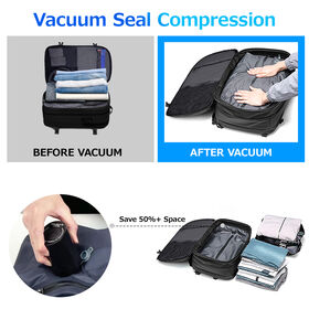 Ransel Perjalanan Vakum Seal 60L, Sistem Kompresi Udara yang Dapat Diperluas, Tahan Air, Kunci TSA, Bagasi Kabin / Ransel Udara dengan Vakum